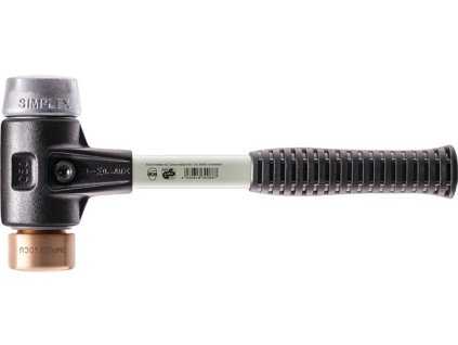 Kladivo s mäkkým povrchom  SIMPLEX Dĺžka 330 mm Hlava Ø 40 mm tvrdé sklolaminátové odlievanie ocele (Farba Dĺžka 330 mm Hlava Ø 40 mm, Veľkosť tvrdé Sklolaminát Odlievaná oceľ)