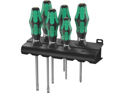 Súprava skrutkovačov 334/355/6 Šesťdielna drážkovaná / PZD 2-zložková rukoväť (Farba 6-dielna drážkovaná / PZD, Veľkosť Dvojzložková rukoväť)