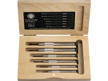 Súprava skrutkovačov pre presnú mechaniku 250 6 kusov Drážkované (Farba 6 kusov, Veľkosť Drážkované)