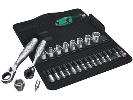 Sada nástrčných kľúčov KK Zyklop Mini 2 27 kusov 1/4 ″ Šírka cez roviny 4-13 mm (Farba 27 kusov 1/4 ″, Veľkosť Šírka cez ploché drážky 4-13 mm)