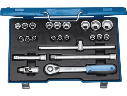 Sada nástrčných kľúčov 19 EMU-20 23 kusov 1/2 ″ Šírka v rovine 8-32 mm (Farba 23 kusov 1/2 ″, Veľkosť Šírka cez rovinu 8 - 32 mm)