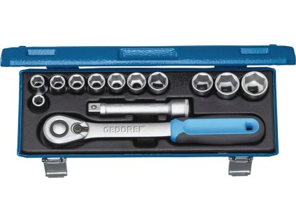 Sada nástrčných kľúčov 19 KMU-20 13-dielny 1/2″ Šírka cez roviny 10-24 mm (Farba 13 dielov 1/2 ″, Veľkosť Šírka cez rovinu 10-24 mm)