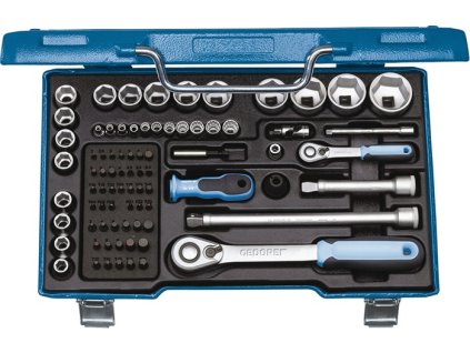 Sada nástrčných kľúčov 19 V20U-20 81 dielov 1/4 + 1/2 ″ Šírka naprieč plochami 4-36 mm (Farba 81 dielov 1/4 + 1/2 ″, Veľkosť Šírka naprieč plochami 4-36 mm)