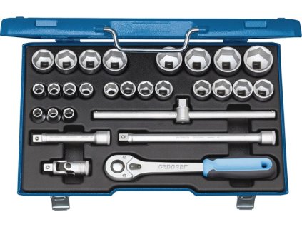 Sada nástrčných kľúčov 19 VMU-10 28-dielny 1/2″ Šírka cez ploché drážky 10-36 mm (Farba 28 dielov 1/2 ″, Veľkosť Šírka cez ploché drážky 10-36 mm)