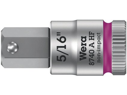 Vložka nástrčného kľúča 8740 A HF 1/4 ″ šesťhranná zástrčka Šírka cez ploché drážky 5/16 ″ (Farba Šesťhranná objímka 1/4 ″, Veľkosť Šírka naprieč plochami 5/16 ″)