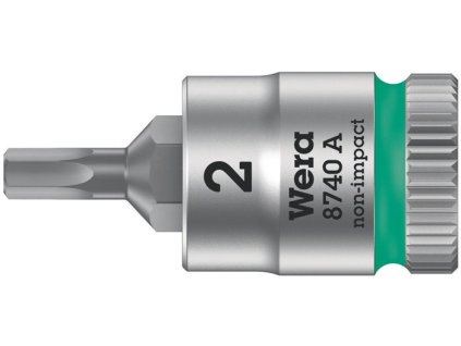 Skrutkovací bit 8740 A 1/4 ″ šesťhranná zástrčka Šírka cez ploché drážky 2 mm (Farba Šesťhranná objímka 1/4 ″, Veľkosť Šírka naprieč plochami 2 mm)