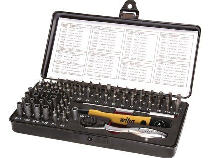 Sada presných mechanických bitov 7000SK65ESD 66-dielna súprava s bitmi C4 v plastovom kufríku (Farba 66-dielny s bitmi C4, Veľkosť v plastovom puzdre)