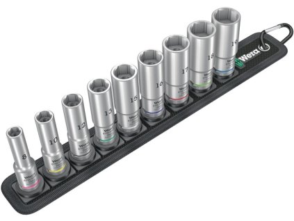 Súprava nástrčiek Pás B hlboký 1 9-dielny SW 8-19 mm (Farba 9 dielov, Veľkosť SW 8-19 mm)