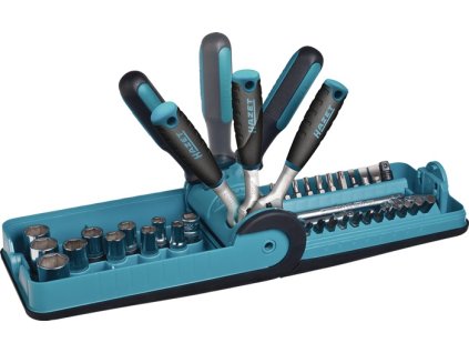 Sada nástrčných kľúčov 856-1HP 38 dielov 1/4″ Šírka cez rovinu 5,5-14 mm (Farba 38 kusov 1/4″, Veľkosť Šírka v rovinách 5,5-14 mm)