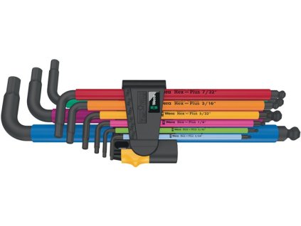 Sada šesťhranných kľúčov L 950/9 Hex-Plus Multicolour Imperial 2 9-dielny imperiálny (Farba 9 dielov, Veľkosť imperiálny)