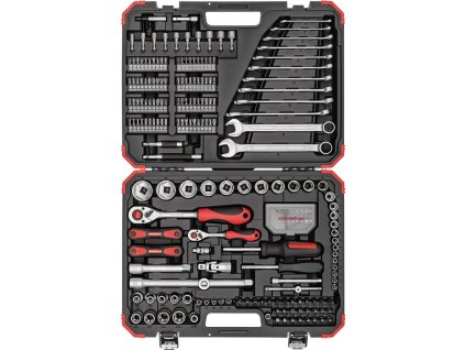 Sada nástrčných kľúčov R4600 3232 232 kusov 1/4 + 1/2 ″ Šírka cez rovinu 4-32 mm (Farba 232 kusov 1/4 + 1/2 ″, Veľkosť Šírka cez ploché drážky 4-32 mm)