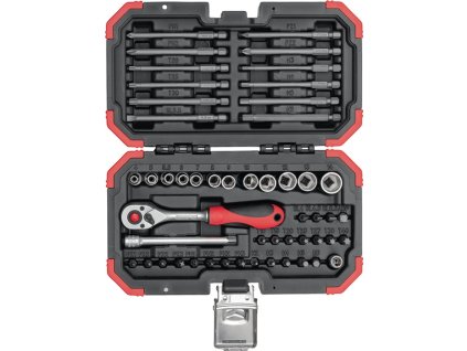 Sortiment bitov/nástrčných kľúčov R33003051 51 kusov 1/4 ″ Šírka cez rovinu 4-14 mm (Farba 51 dielov 1/4 ″, Veľkosť Šírka cez roviny 4-14 mm)