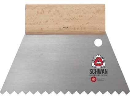 Škrabka na lepidlo  Dĺžka 180 mm Šírka 180 mm C4 Skriňové ozubenie 8x8x8 mm (Farba Dĺžka 180 mm Šírka 180 mm, Veľkosť Zuby C4 Skriňové ozubenie 8x8x8 mm)