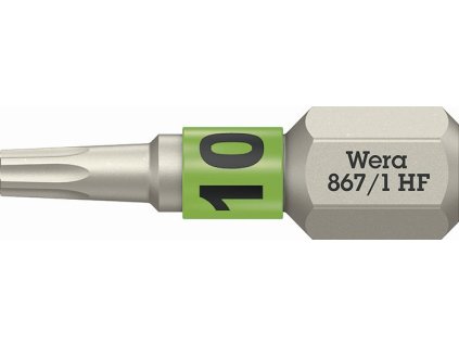Bit 867 TORX® HF 1/4 ″ TX 10 Dĺžka 25 mm so systémom farebného označovania (Farba 1/4 ″ TX 10 Dĺžka 25 mm, Veľkosť so systémom farebného označovania)