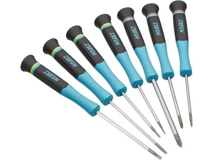 Súprava presných mechanických skrutkovačov HAZET 811EL/7 7-dielna (Farba 7 kusov, Veľkosť Krížová priehlbina PH profil s drážkou)