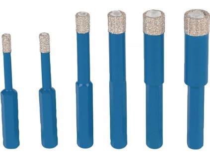 Súprava na vŕtanie dlaždíc DDT HEX 6-dielny Ø 5, 6, 8, 10, 12, 14 mm Stopka HEX (Farba 6-dielny Ø 5, 6, 8, 10, 12, 14 mm, Veľkosť Stopka HEX)