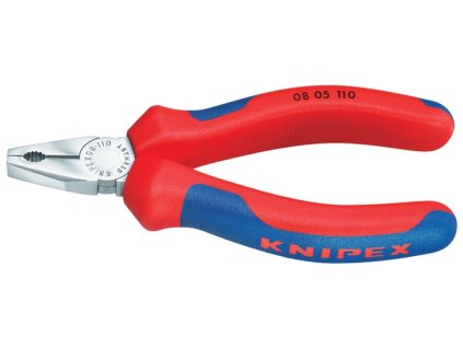 Mini kombinované kliešte  dĺžka 110 mm pochrómované viaczložkové rukoväte (Farba Dĺžka 110 mm, Veľkosť chrómované viaczložkové objímky)
