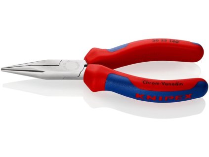Dlhé kliešte  Celková dĺžka 140 mm Tvar 2 Chrómovaná hlava, dlhá, plochá okrúhla (Farba Celková dĺžka 140 mm Tvar 2, Veľkosť Pochrómovaná hlava, dlhá, plochá okrúhla)