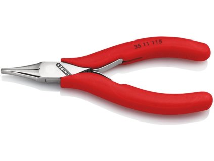 Elektronické uchopovacie kliešte  Celková dĺžka 115 mm Ploché široké čeľuste tvar 1 (Farba Celková dĺžka 115 mm, Veľkosť Ploché široké čeľuste tvar 1)