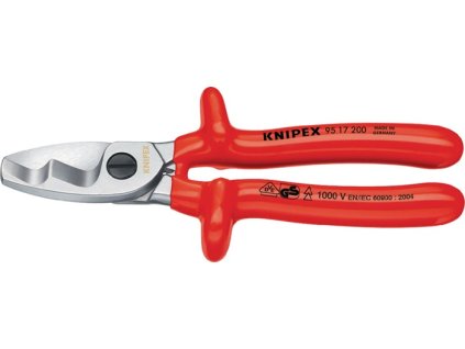 Káblové nožnice  Dĺžka 200 mm Chrómovaná hlava VDE (Farba Dĺžka 200 mm, Veľkosť Chrómovaná hlava VDE)