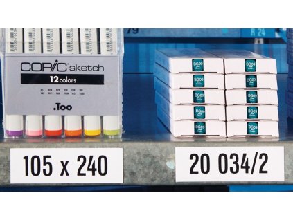 Koncový štít  Šírka pásky 50 mm Dĺžka pásky 100 mm biela magnetické (Farba Šírka pásky 50 mm Dĺžka pásky 100 mm biela, Veľkosť magnetické)
