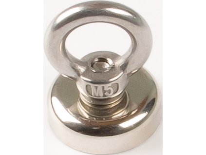 Neodymový magnet  Ø 25 mm pozinkovaný, s očkom Ø 13,5 mm (Farba Ø 25 mm, Veľkosť pozinkované, s očkom Ø 13,5 mm)