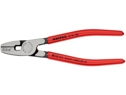 Kliešte na koncovky drôtu  Celková dĺžka 180 mm 0,5 - 6,0 (AWG 20 - 10) mm² leštený (Farba Celková dĺžka 180 mm, Veľkosť 0,5 - 6,0 (AWG 20 - 10) mm² leštený)