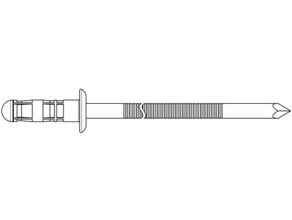Slepý nit PolyBulb® Stopka nitu d x d 4,8 x 16 mm Hliník / oceľ (Farba Stopka nitu d x l 4,8 x 16 mm, Veľkosť Hliník / oceľ)