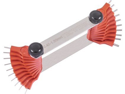 Meradlo dýzy TECWERK 1,5-3,0 mm (Farba 1,5-3,0 mm, Veľkosť 1,5-3,0 mm Počet kolíkov 16 ks  1,5-3,0 mm Počet kolíkov 16 ks)