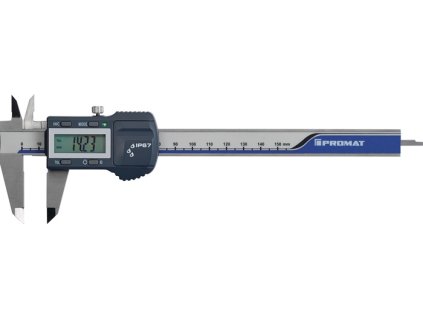 Posuvné meradlo DIN 862 IP67 150 mm digitálny (Farba 150 mm, Veľkosť DIN 862 IP67 150 mm s funkciou tolerancie štvorhran DIN 862 IP67 150 mm s funkciou tolerancie štvorhran)