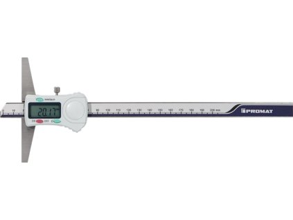 Hĺbkomer DIN 862 200 mm digitálny (Farba 200 mm, Veľkosť DIN 862 200 mm Priama meracia lišta DIN 862 200 mm Priama meracia lišta)