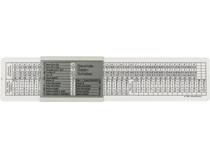 Mierka posuvná závitová DIN  vhodné pre M/MF/BSW/G plast (Farba vhodné pre M/MF/BSW/G, Veľkosť vhodné pre M/MF/BSW/G   vhodné pre M/MF/BSW/G)