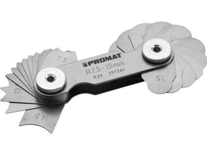 Šablóna polomeru  15,5-25 mm Počet listov 15 ks (Farba 15,5-25 mm, Veľkosť 15,5-25 mm   15,5-25 mm)