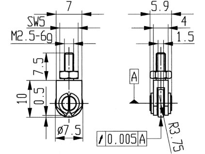 Meracia vložka  Ø 1,5 mm valček Oceľ M2.5 (Farba Ø 1,5 mm valček, Veľkosť Ø 1,5 mm valček Vhodné pre číselníkové meradlá  Ø 1,5 mm valček Vhodné pre číselníkové meradlá)