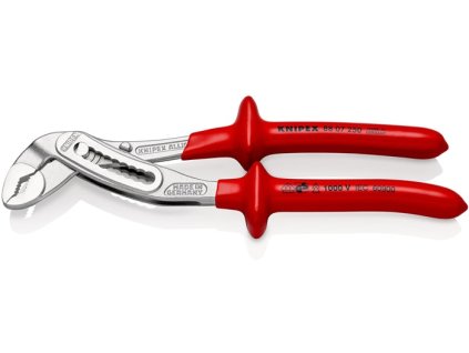 Kliešte inštalatérske Aligator® Dĺžka 250 mm rozpätie 46 mm chrómovaný VDE (Farba Dĺžka 250 mm Šírka upnutia 46 mm, Veľkosť chrómovaný VDE)