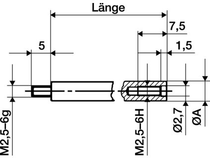 Predlžovací kus  Dĺžka 100 mm Merací kolík Ø 4 mm Vhodné pre číselníkové meradlá (Farba Dĺžka 100 mm Merací kolík Ø 4 mm, Veľkosť Dĺžka 100 mm Merací kolík Ø 4 mm   Dĺžka 100 mm Merací kolík Ø 4 mm)