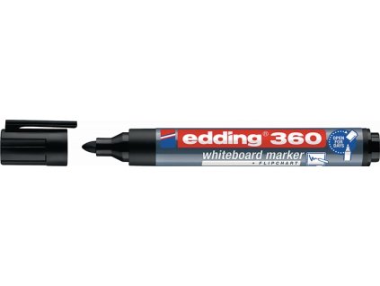 Popisovač na bielu tabuľu 360 čierna Šírka čiary 1,5-3 mm okrúhly hrot (Farba čierna, Veľkosť Šírka čiary 1,5-3 mm okrúhly hrot)