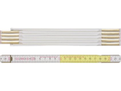 Sekčné pravidlo 9142 Dĺžka 2 m Šírka 16 mm mm/cm EG III (Farba Dĺžka 2 m Šírka 16 mm, Veľkosť 9142 Dĺžka 2 m Šírka 16 mm Buk bielo-žltý 9142 Dĺžka 2 m Šírka 16 mm Buk bielo-žltý)