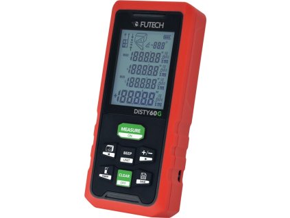 Laserový diaľkomer DISTY 60 ZELENÁ 0,05 až 60 m ± 2 mm IP 54 (Farba 0,05 až 60 m ± 2 mm, Veľkosť DISTY 60 ZELENÁ 0,05 až 60 m ± 2 mm  DISTY 60 ZELENÁ 0,05 až 60 m ± 2 mm)