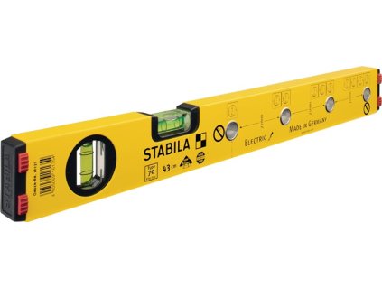 Vodováha 70 Elektrická 43 cm Hliníková žltá (Farba 43 cm, Veľkosť 70 Elektrický 43 cm ± 0,5 mm/m 70 Elektrický 43 cm ± 0,5 mm/m)