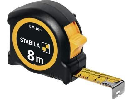 Vreckový meter BM 100 Dĺžka 8 m Šírka 25 mm mm/mm EG II ABS / TPE kovová spona (Farba Dĺžka 8 m Šírka 25 mm mm/mm, Veľkosť BM 100 Dĺžka 8 m Šírka 25 mm mm/mm  BM 100 Dĺžka 8 m Šírka 25 mm mm/mm)