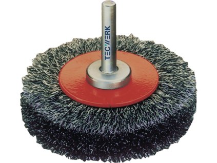Okrúhla kefa TECWERK (Farba Ø 70 mm hrúbka drôtu 0,3 mm, Veľkosť Oceľ 18 mm 15000 min-¹)