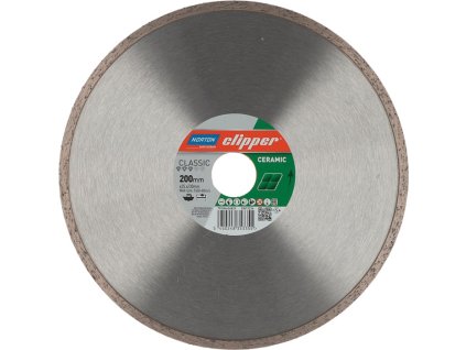 Diamantový rezný kotúč Classic Ceramic Ø 200 mm otvor 30 / 25,4 mm šírka segmentu 1,7 mm výška segmentu 7 mm NORTON CLIPPER (Farba Ø 200 mm Otvor 30 / 25,4 mm, Veľkosť Šírka segmentu 1,7 mm Výška segmentu 7 mm)