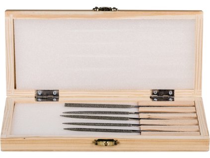 Súprava diamantových ihlových pilníkov dĺžka 140 mm 5-dielna D 126 PROMAT (Farba Dĺžka 140 mm 5-dielna, Veľkosť D 126)