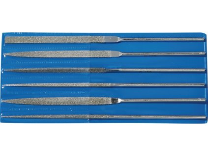 Súprava diamantových ihlových pilníkov dĺžka 140 mm 6-dielna D 126 PROMAT (Farba Dĺžka 140 mm 6-dielna, Veľkosť D 126)