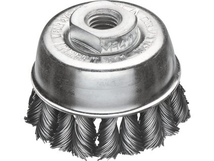 Hrnčeková kefa Ø 65 mm M14 Hrúbka drôtu 0,5 mm 12500 min-¹ LESSMANN (Farba Ø 65 mm M14 hrúbka drôtu 0,5 mm, Veľkosť Oceľový vymeniteľný hrot 12500 min-¹)