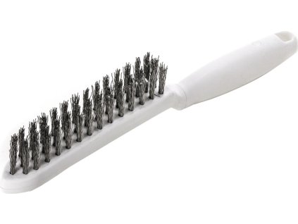 Drôtená kefa Dĺžka 285 mm 0,35 mm VA oceľový drôt, lisovaný LESSMANN (Farba Dĺžka 285 mm, Veľkosť 0,35 mm oceľový drôt VA, lisovaný 3-radová)