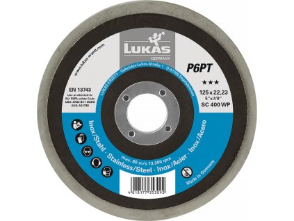 Leštiaci kotúč P6PT Ø 125 mm otvor Ø 22,23 mm LUKAS (Farba Ø 125 mm Ø otvoru 22,23 mm, Veľkosť P 800 veľmi jemný biely)