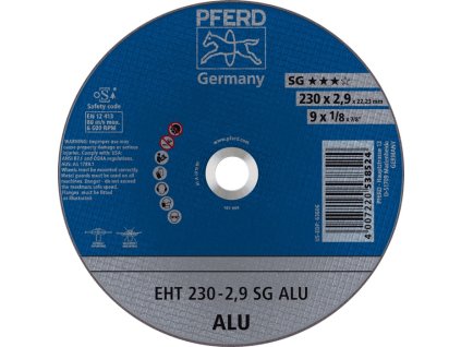 Rezný kotúč PFERD TOOLS (Farba D230x2,9 mm rovná, Veľkosť hliník Otvor 22,23 mm)