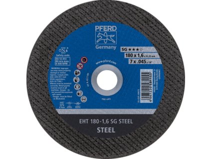 Rezný kotúč PFERD TOOLS (Farba D180x1,6 mm rovný, Veľkosť oceľ Otvor 22,23 mm)